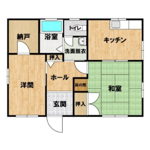 中古戸建　安中市原市の間取り|和室・洋室に加え便利な納戸を備えた平屋間取り！
図面と現況が異なる場合は、現況優先となります。