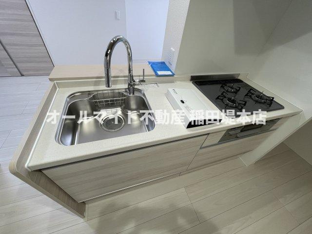 川崎市多摩区中野島５丁目のアパートのキッチン