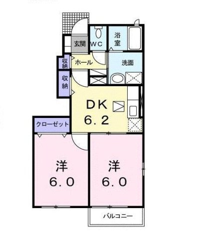 α　ＩＣＨＩＳＡＫＯ　Ａの間取り