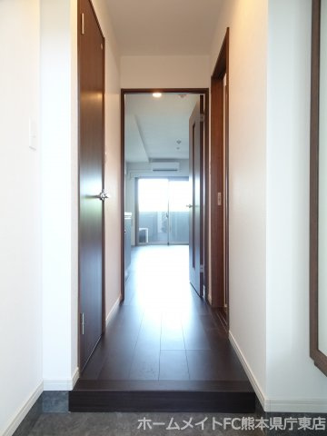 熊本市南区田迎６丁目の賃貸マンションの玄関
