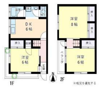 大阪市東住吉区住道矢田１丁目　戸建投資用物件　オーナーチェンジの間取り