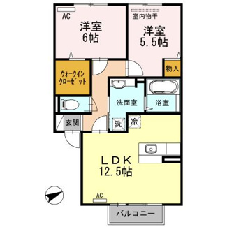 【間取り】 | サン・ブランドール | 2LDK