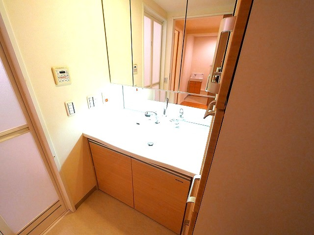 セントアージュ奈良の洗面所|ゆったりとスペースのある洗面所