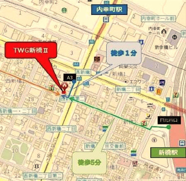 ＴＷＧ新橋Ⅱ　12Fの地図