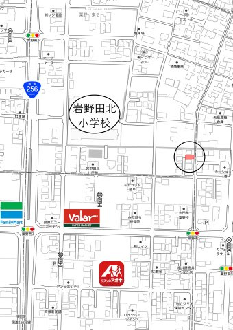 新築住宅　粟野東2丁目の地図