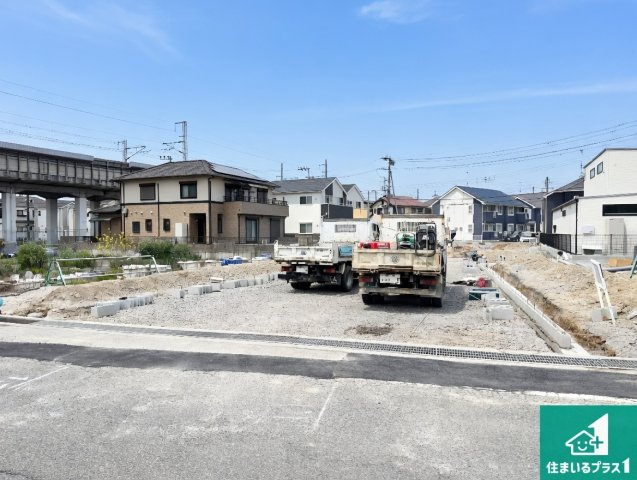 明石市二見町西二見　第23期　新築一戸建ての外観|周辺は落ち着いた街並みの住宅地！子育てがしやすい住環境です！まだ未完成ですが、現地でしかわからない事もございます。是非一度ご覧ください。