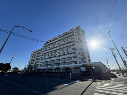 我孫子市布佐平和台駅前マンションウィングＤ棟の外観|おしゃれな外観です