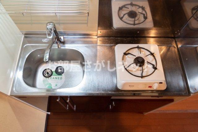 ファミール浅草シティウエスト【おとり物件なし】#学生・社会人にオススメ！初期費用分割払いOK！のキッチン|1口ガスコンロ