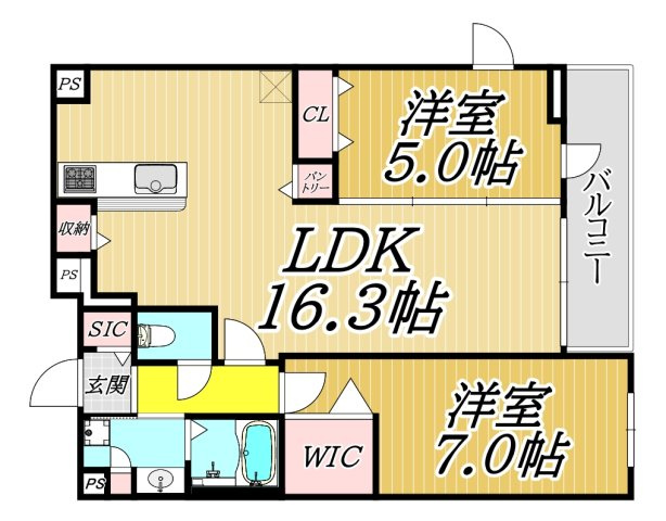 エトワール尼崎の間取り