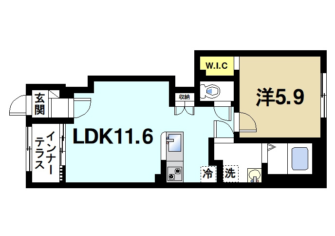 南京終7丁目アパート新築工事の間取り
