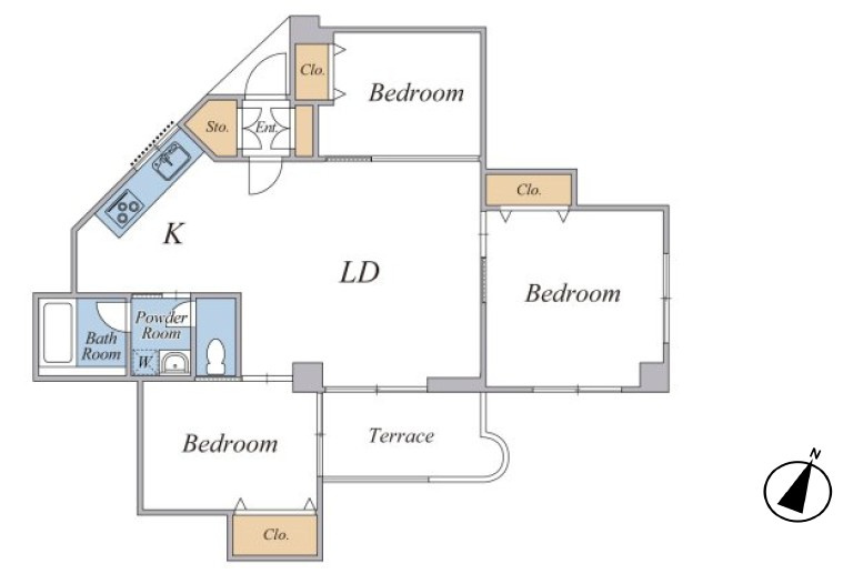 武蔵野グリーンタウンＤ棟の間取り