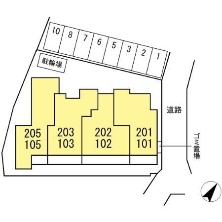 リヴェール港南の区画図