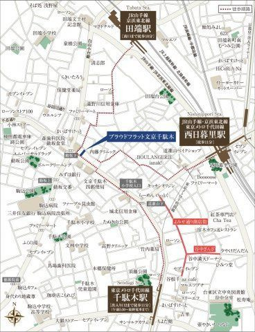 プラウドフラット文京千駄木の地図|プラウドフラット文京千駄木