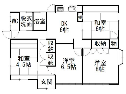 都城市鷹尾１丁目の中古一戸建の間取り