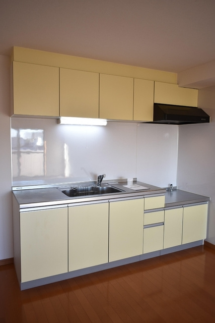 パストラルピアのキッチン|ワンレバー式混合水栓キッチン。