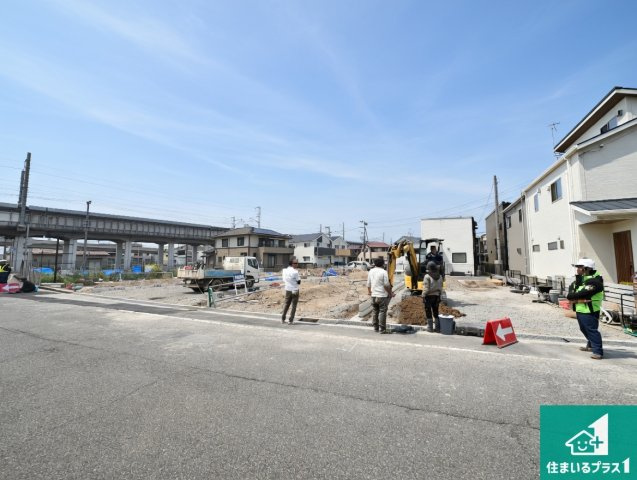 明石市二見町西二見　第23期　新築一戸建ての前面道路含む現地写真|周辺は落ち着いた街並みの住宅地！子育てがしやすい住環境です！まだ未完成ですが、現地でしかわからない事もございます。是非一度ご覧ください。