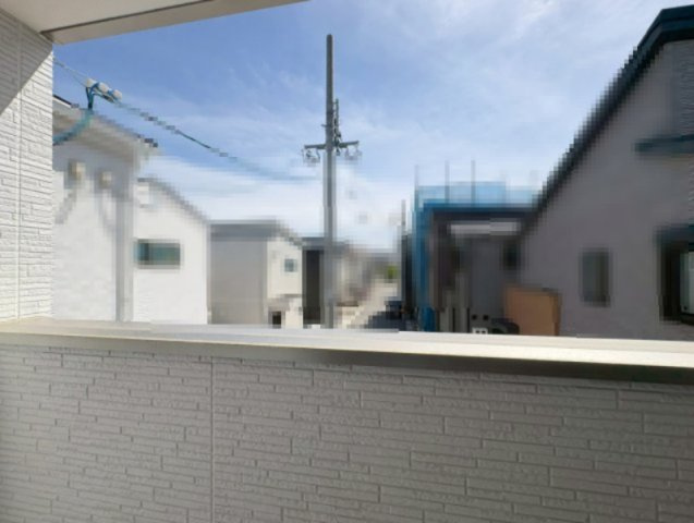 長岡京市神足掛越のバルコニー|バルコニーからは落ち着いた眺望が広がります！
