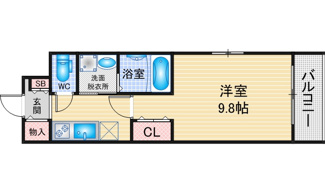 【間取り】 | CREST TAPP太閤通 | 略図の為、現状優先
