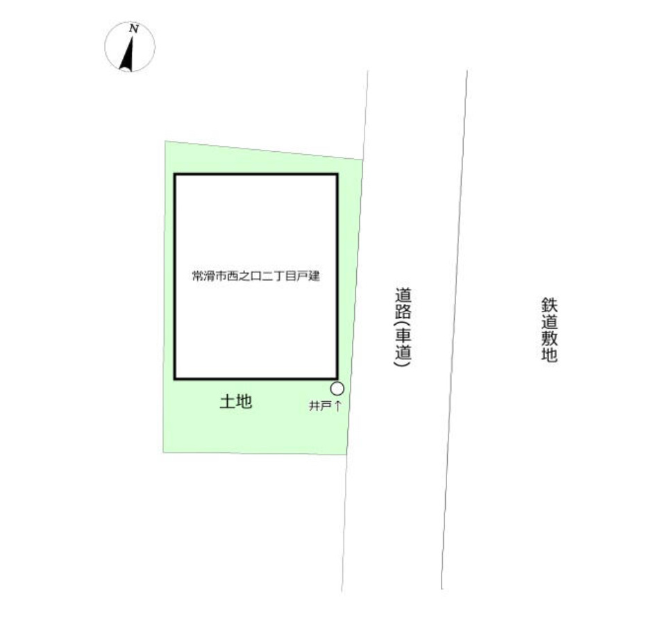 常滑市西之口２丁目　中古戸建の区画図