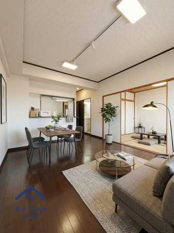 JGMヴェルデ那珂川壱番館の居間・リビング