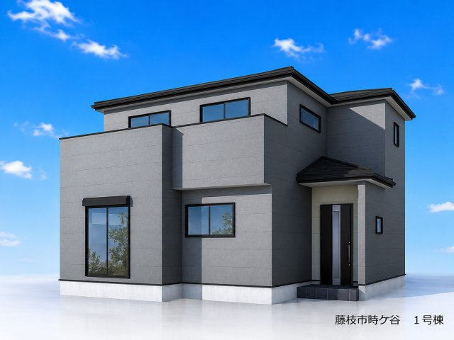 藤枝市時ケ谷　新築戸建の外観|外観パースです