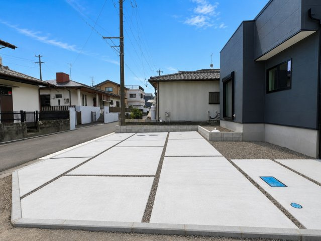 藤枝市時ケ谷　新築戸建の駐車場|外観パースです