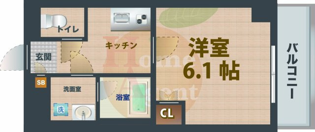 【間取り】 | ナビウス西新宿 | 1Kのお部屋です。