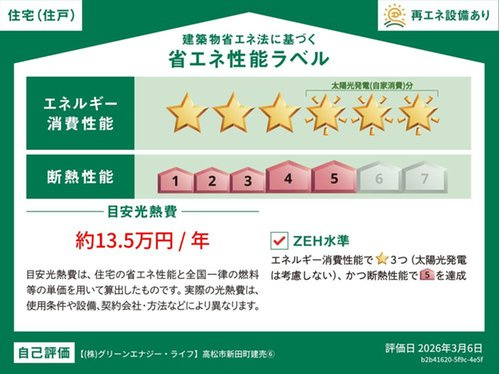 オール電化デザイナーズハウス高松市新田町建売⑥の区画図