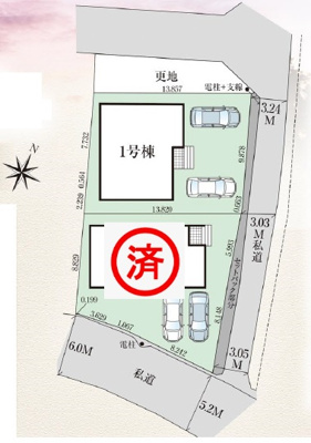 【区画図】 | 沖縄市桃原（全2棟）ラスト1号棟 | 1号棟　