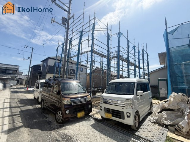 明石市魚住町西岡　全4棟C号棟　新築戸建の前面道路含む現地写真|【ホームページに現地動画掲載中】●年中無休：当日予約可●弊社は契約前に新築戸建の住宅診断が無料！