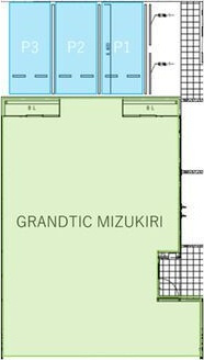 GRANDTIC　MIZUKIRIの駐車場