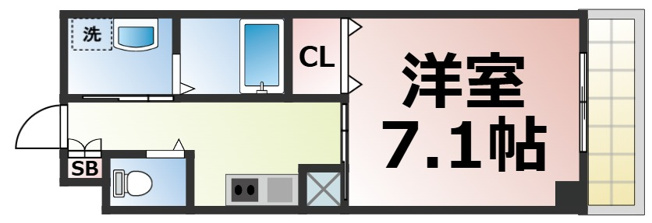 【間取り】 | クィーンライフ勝山北　仲介手数料無料