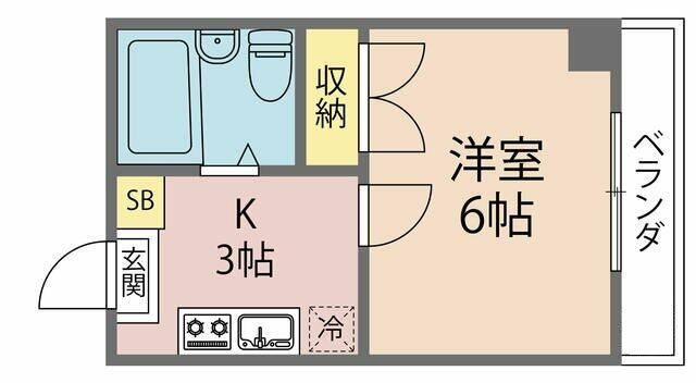 フラット大沢の間取り|間取りです。