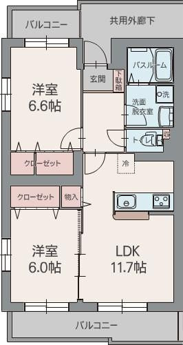 アロッジオ　トガリーゼの間取り