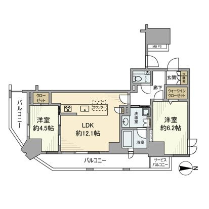クリオ ラベルヴィ蔵前の間取り