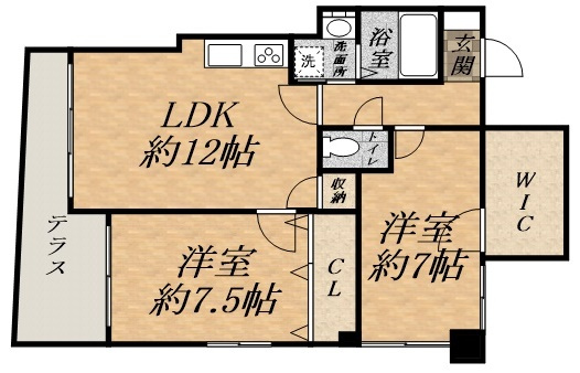 サテライト仁川の間取り