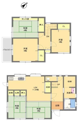 和歌山市松江・中古戸建・116683の間取り