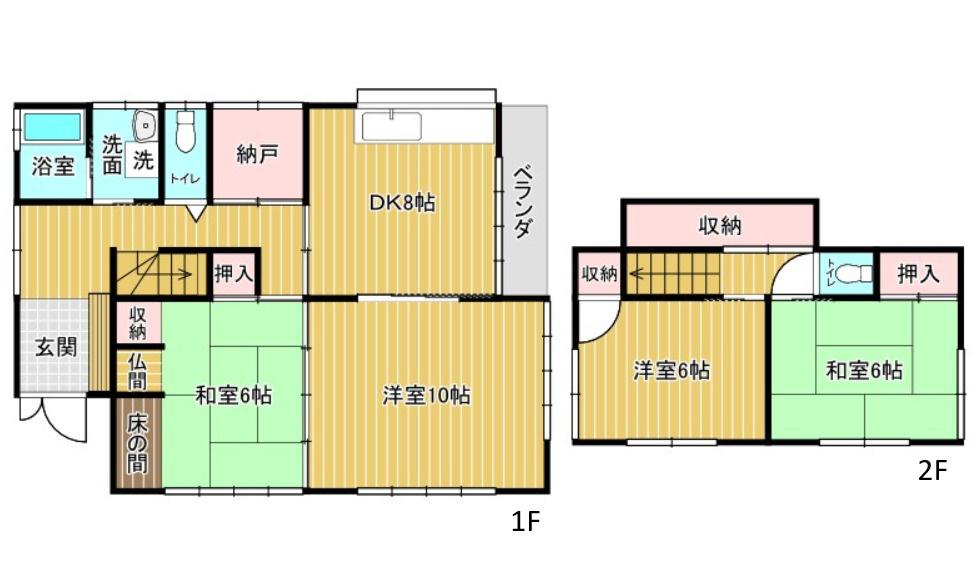 広島市東区牛田早稲田２丁目　中古一戸建ての間取り