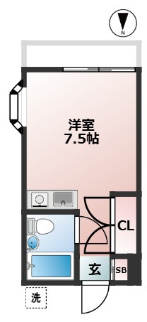 コーポ古川　駅近　陽当たり良好　角部屋の間取り