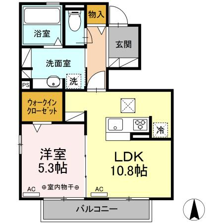 グランアベニール　Ⅰの間取り
