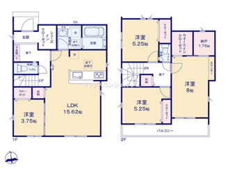 【間取り】 | 名古屋市守山区村合町22【仲介手数料無料】新築一戸建て　2号棟
