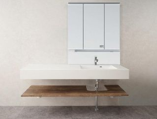 ブルーミングガーデン前橋市上佐鳥町　1号棟（平屋）の独立洗面台|☆洗面台は清潔感を保ちやすいフルフラットカウンター！