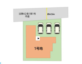 【区画図】 | 糟屋郡志免町別府東1丁目1期・平屋　1号棟（全1棟）【仲介手数料無料・0円】 | 区画図です。1号棟