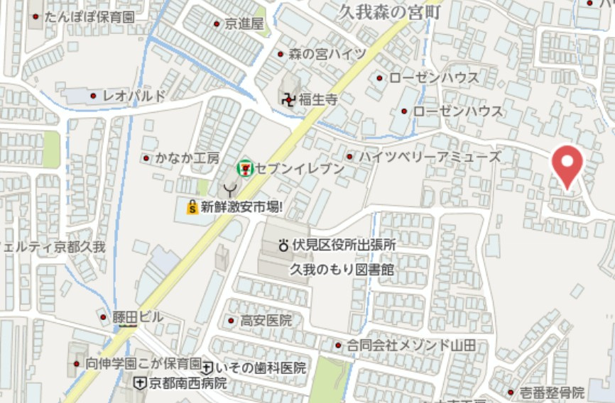 京都市伏見区久我東町　中古戸建の地図