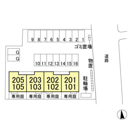 キャトルフィーユの区画図