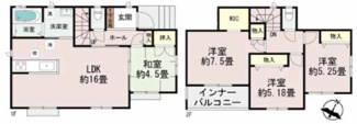 【間取り】 | 与那原町与那原（全4棟）B号棟 | B号棟　