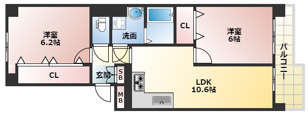 【間取り】 | あべのC1コーポ