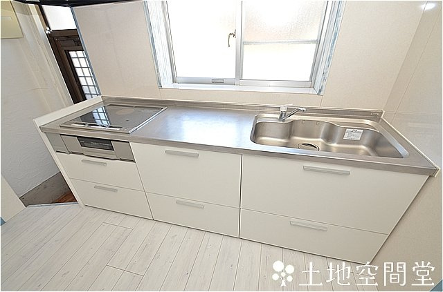 芦屋町浜口町平屋　のキッチン|ＩＨクッキングヒーター、オール電化住宅です。
