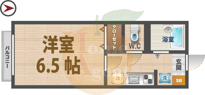 【間取り】 | ピアスズキ | 1Kのお部屋です。