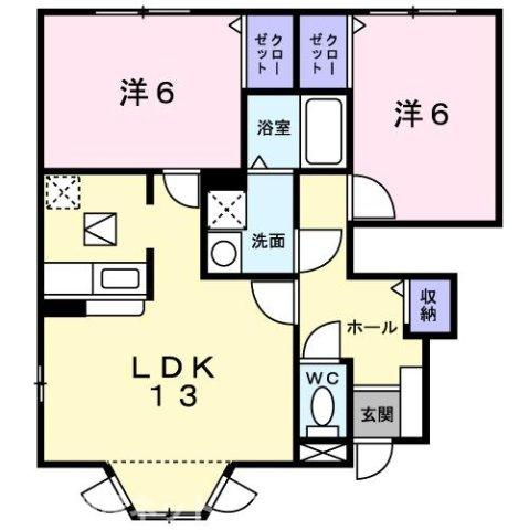 【間取り】 | ベル・ソレイユＣ